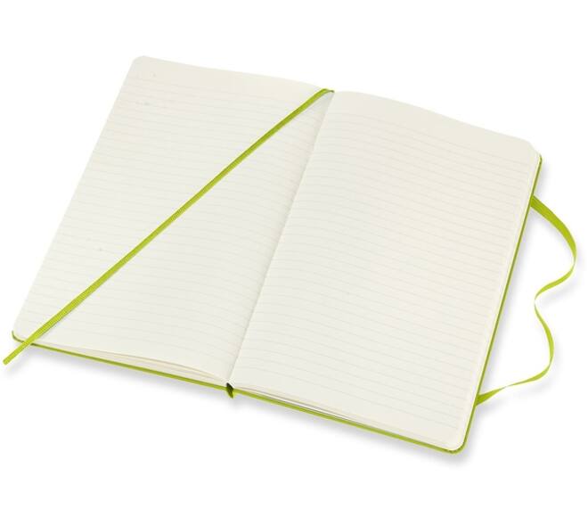 Notitieboek Moleskine large 130x210mm lijn hard cover lemon green