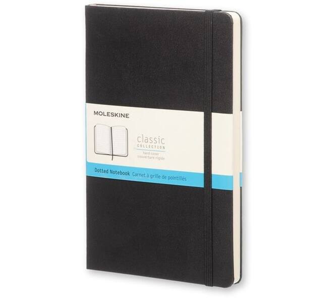 Notitieboek Moleskine large 130x210mm dots hard cover zwart