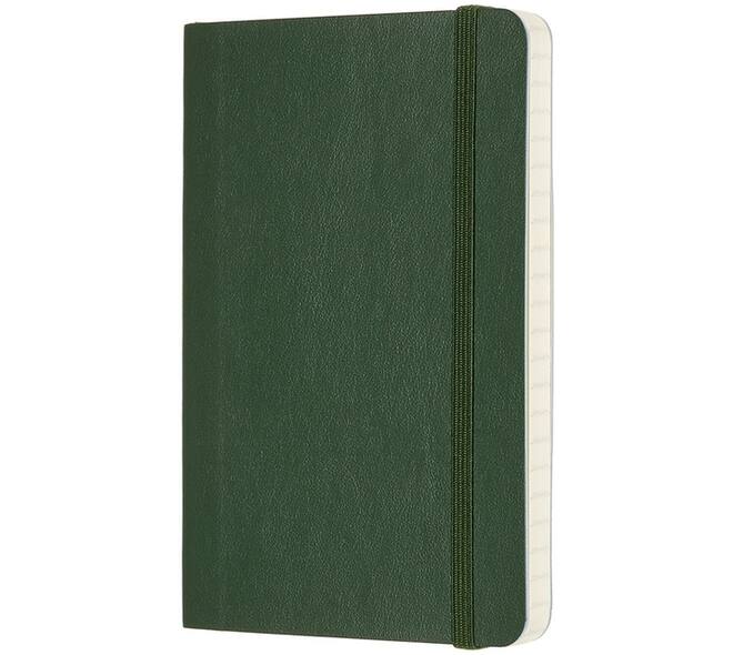 Notitieboek Moleskine pocket 90x140mm lijn soft cover myrtle green