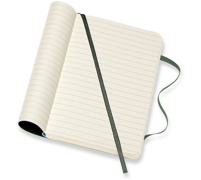 Notitieboek Moleskine pocket 90x140mm lijn soft cover myrtle green
