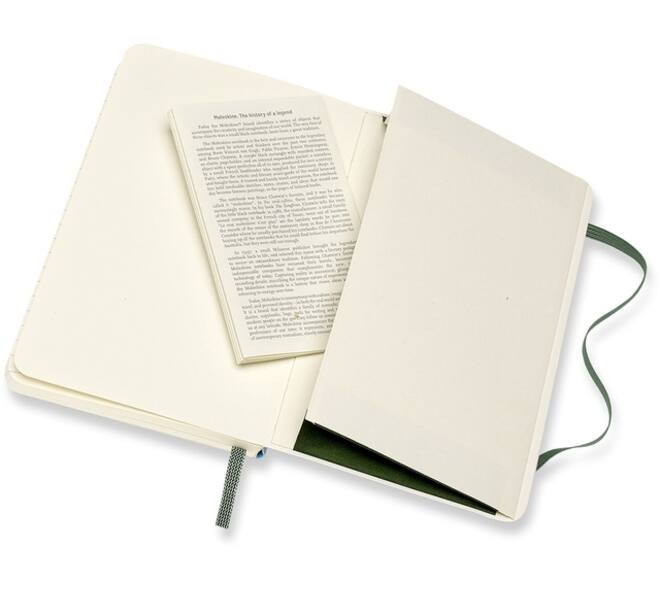 Notitieboek Moleskine pocket 90x140mm lijn soft cover myrtle green