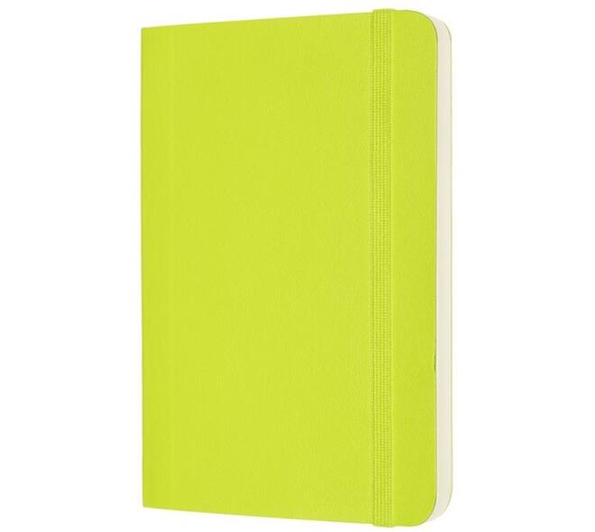 Notitieboek Moleskine pocket 90x140mm blanco soft cover lemon green