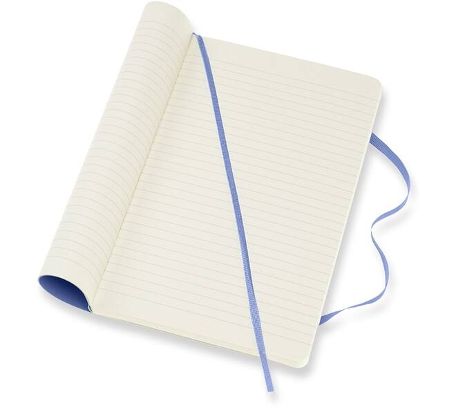 Notitieboek Moleskine large 130x210mm lijn soft cover hydrangea blue