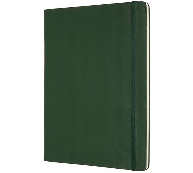 Notitieboek Moleskine XL 190x250mm blanco hard cover myrtle green