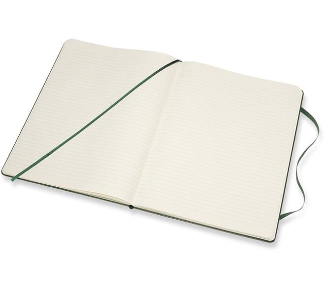 Notitieboek Moleskine XL 190x250mm blanco hard cover myrtle green