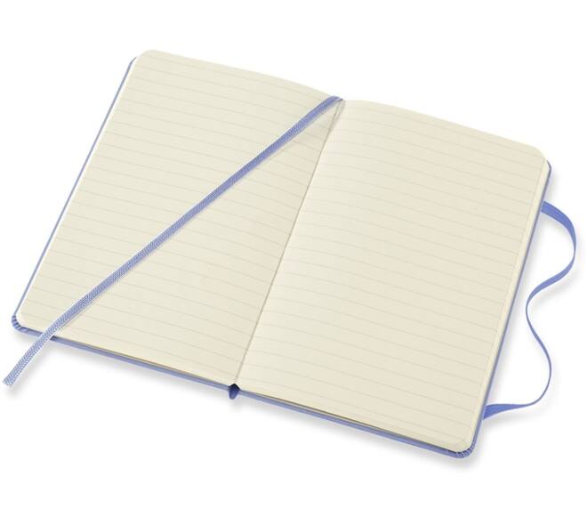 Notitieboek Moleskine pocket 90x140mm lijn hard cover hydrangea blue