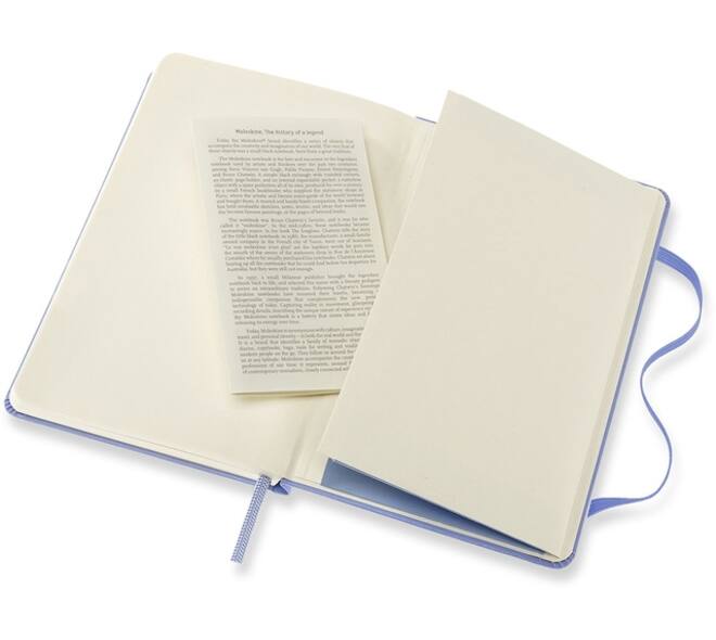 Notitieboek Moleskine pocket 90x140mm lijn hard cover hydrangea blue