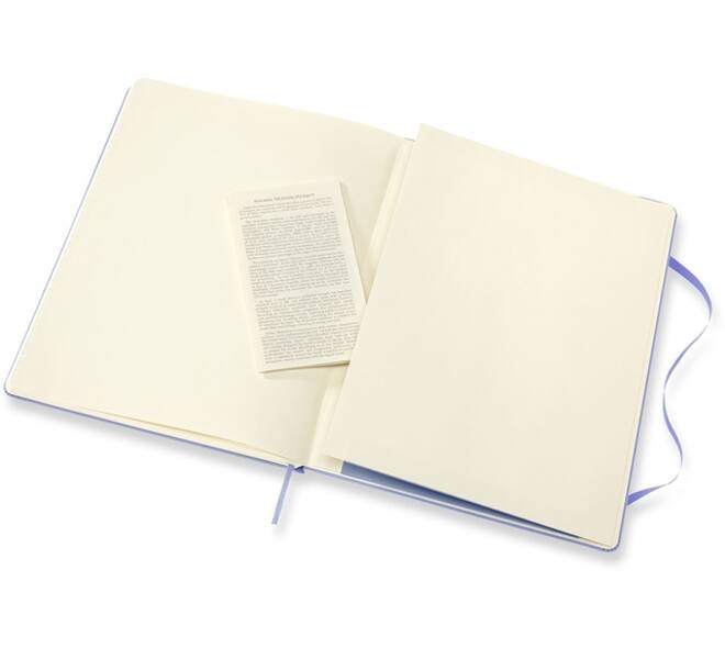 Notitieboek Moleskine XL 190x250mm lijn hard cover hydrangea blue
