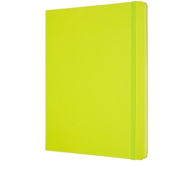 Notitieboek Moleskine XL 190x250mm blanco hard cover lemon green