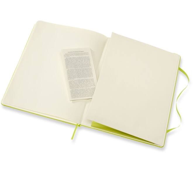 Notitieboek Moleskine XL 190x250mm blanco hard cover lemon green