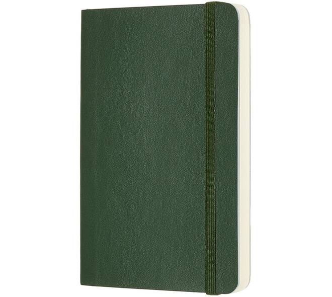 Notitieboek Moleskine pocket 90x140mm blanco soft cover myrtle green