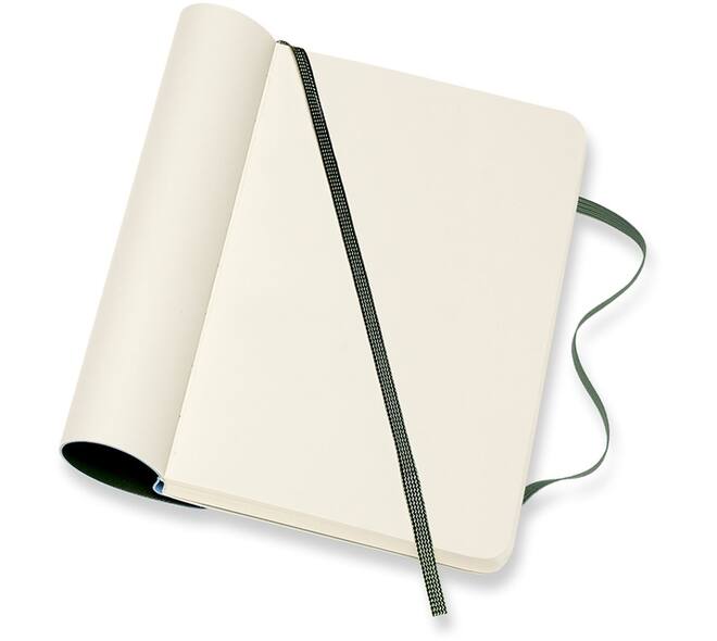Notitieboek Moleskine pocket 90x140mm blanco soft cover myrtle green