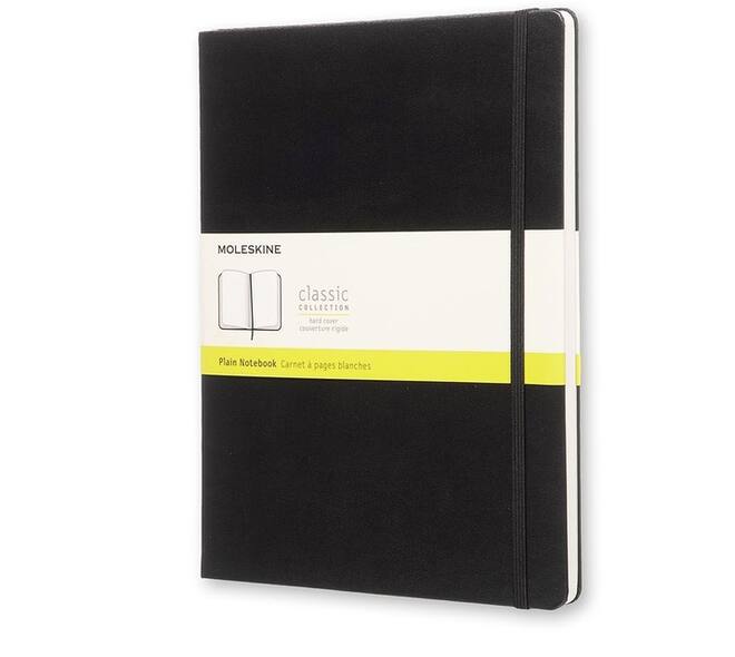 Notitieboek Moleskine XL 190x250mm blanco hard cover zwart