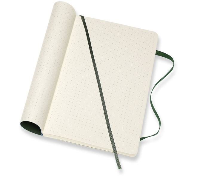 Notitieboek Moleskine large 130x210mm dots soft cover myrtle green