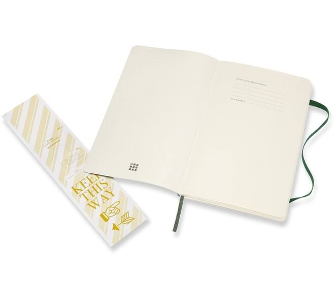 Notitieboek Moleskine large 130x210mm dots soft cover myrtle green