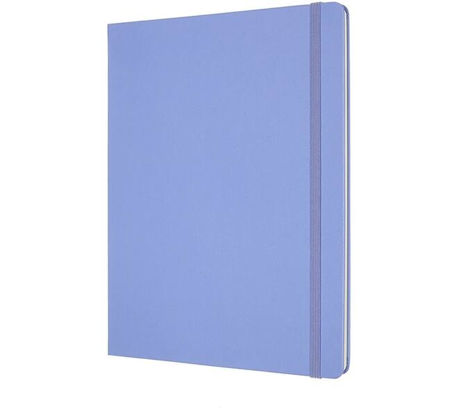 Notitieboek Moleskine XL 190x250mm blanco hard cover hydrangea blue