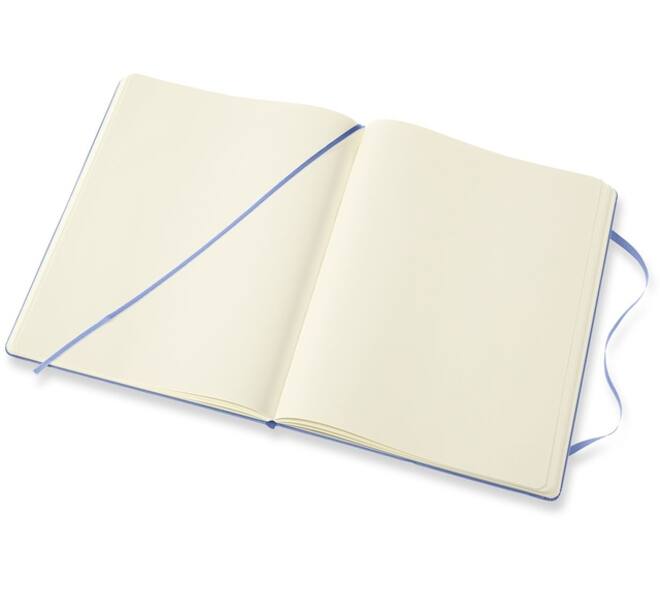 Notitieboek Moleskine XL 190x250mm blanco hard cover hydrangea blue