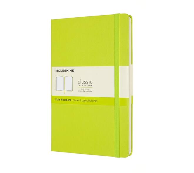 Notitieboek Moleskine large 130x210mm blanco hard cover lemon green