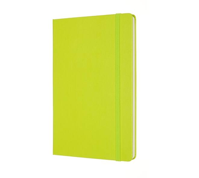 Notitieboek Moleskine large 130x210mm blanco hard cover lemon green