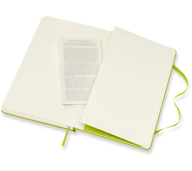 Notitieboek Moleskine large 130x210mm blanco hard cover lemon green