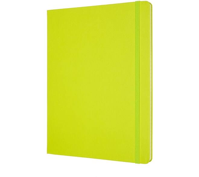 Notitieboek Moleskine XL 190x250mm lijn hard cover lemon green