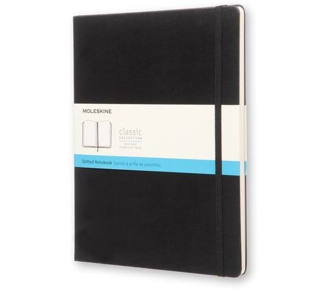 Notitieboek Moleskine XL 190x250mm dots hard cover zwart