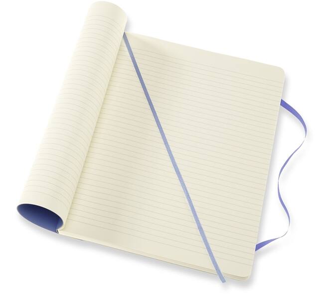 Notitieboek Moleskine XL 190x250mm lijn soft cover hydrangea blue