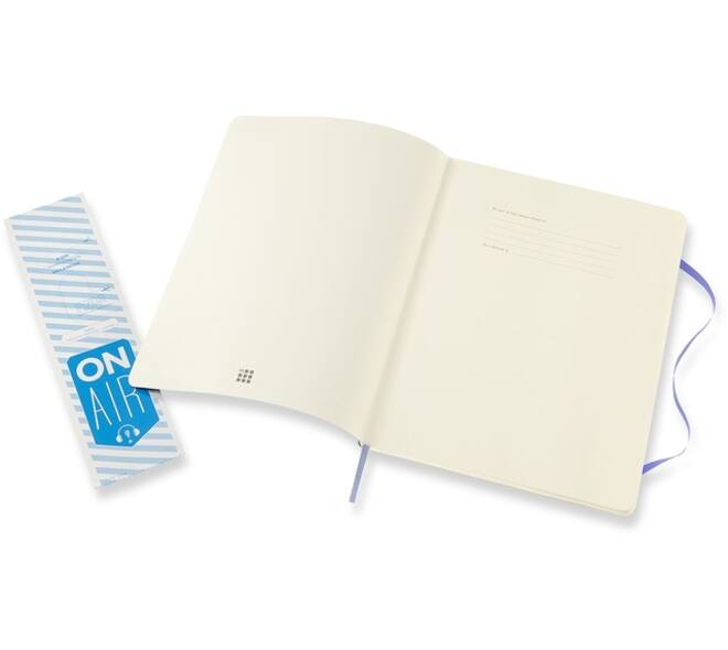 Notitieboek Moleskine XL 190x250mm lijn soft cover hydrangea blue