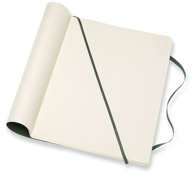 Notitieboek Moleskine XL 190x250mm blanco soft cover myrtle green