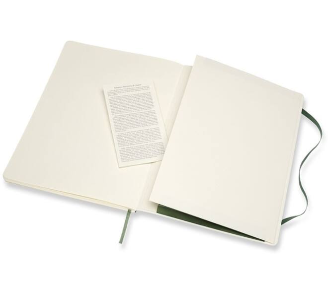 Notitieboek Moleskine XL 190x250mm blanco soft cover myrtle green