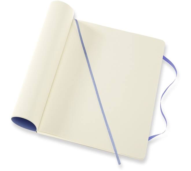 Notitieboek Moleskine XL 190x250mm blanco soft cover hydrangea blue
