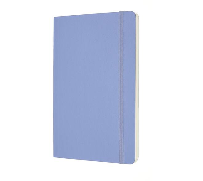 Notitieboek Moleskine large 130x210mm blanco soft cover hydrangea blue