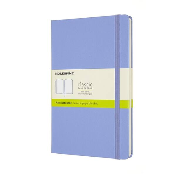 Notitieboek Moleskine large 130x210mm blanco hard cover hydrangea blue