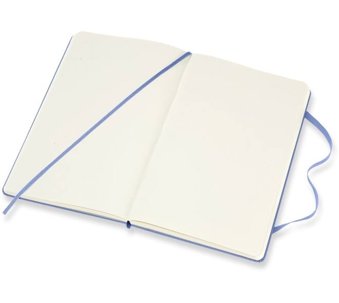 Notitieboek Moleskine large 130x210mm blanco hard cover hydrangea blue