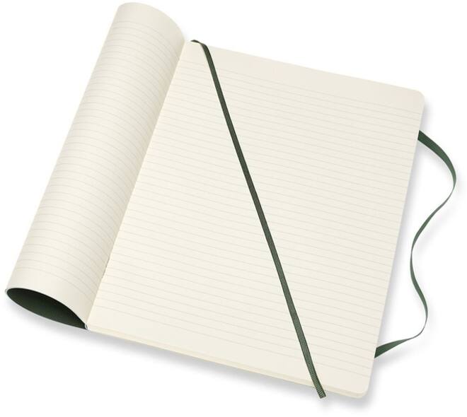 Notitieboek Moleskine XL 190x250mm lijn soft cover myrtle green