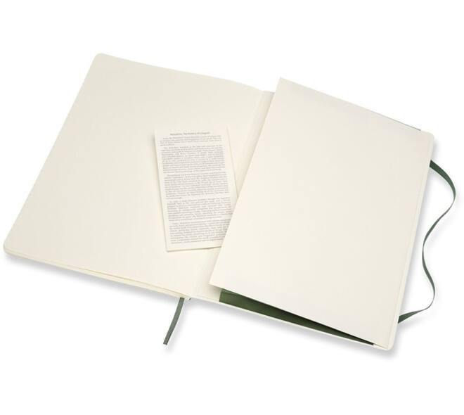 Notitieboek Moleskine XL 190x250mm lijn soft cover myrtle green