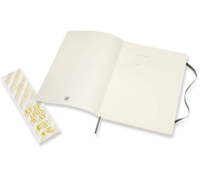 Notitieboek Moleskine XL 190x250mm lijn soft cover myrtle green