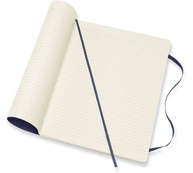Notitieboek Moleskine XL 190x250mm lijn soft cover sapphire blue