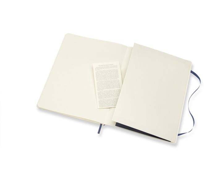 Notitieboek Moleskine XL 190x250mm lijn soft cover sapphire blue