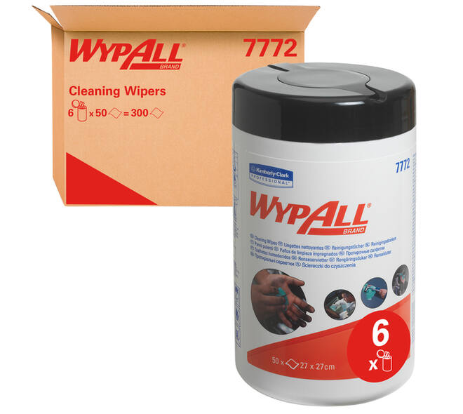 Reinigingsdoek WypAll PowerClean bus 1-laags 6x50 vel groen 7772