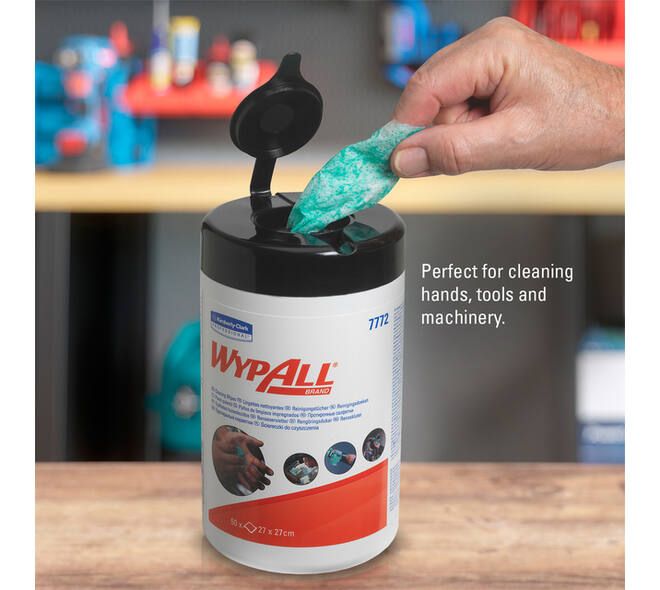 Reinigingsdoek WypAll PowerClean bus 1-laags 6x50 vel groen 7772