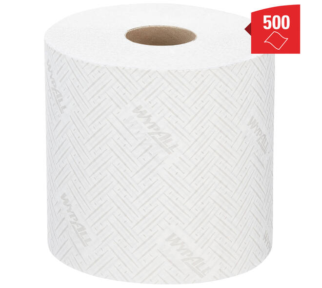 Poetspapier WypAll L10 GeneralClean 1-laags 500 vel wit 7406