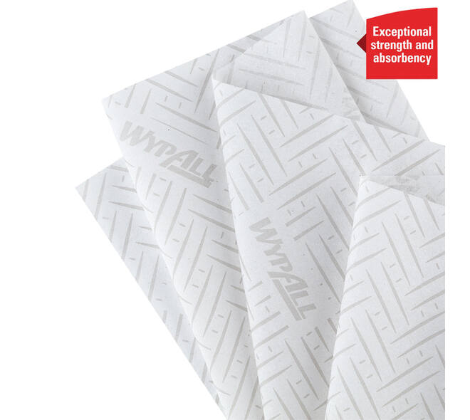 Poetspapier WypAll L10 GeneralClean 1-laags 500 vel wit 7406