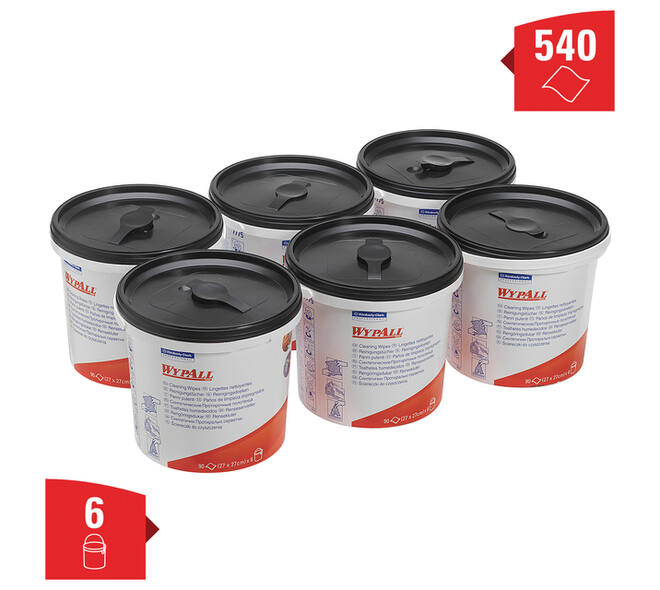 Reinigingsdoek WypAll PowerClean emmer 1-laags 6x90 vel groen 7775