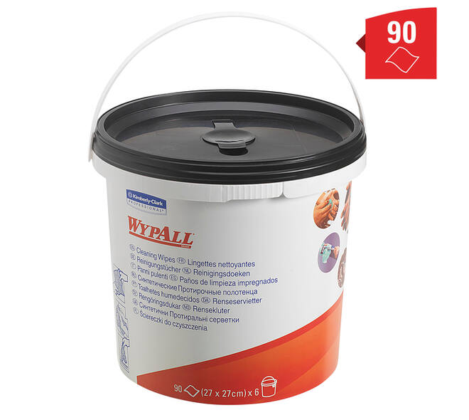 Reinigingsdoek WypAll PowerClean emmer 1-laags 6x90 vel groen 7775