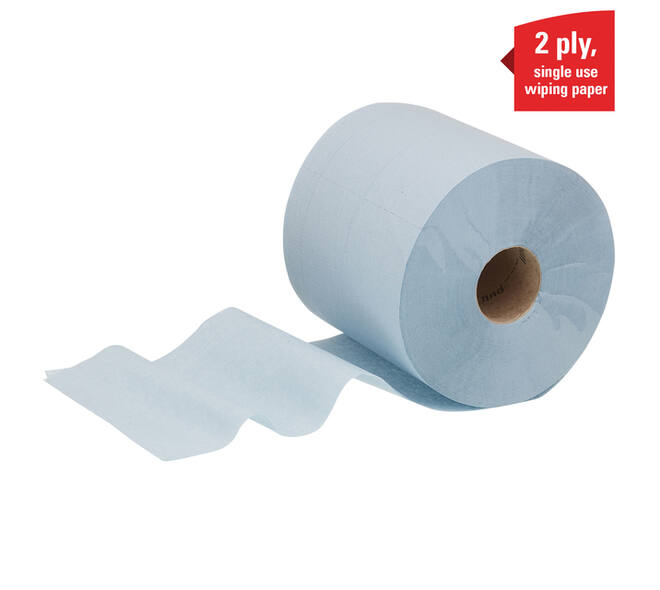 Poetspapier WypAll L20 GeneralClean 2-laags 336 vel blauw 7302