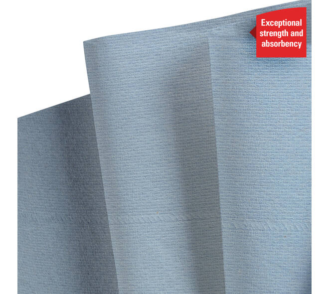 Poetspapier WypAll L20 GeneralClean 2-laags 336 vel blauw 7302