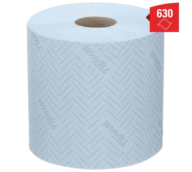 Poetspapier WypAll L10 GeneralClean 1-laags 630 vel blauw 7494