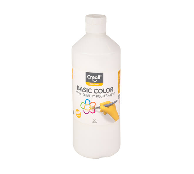 Plakkaatverf Creall basic wit 500ml