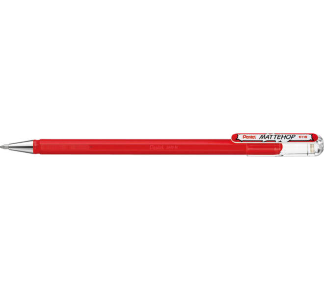 Gelschrijver Pentel K110 Mattehop medium rood